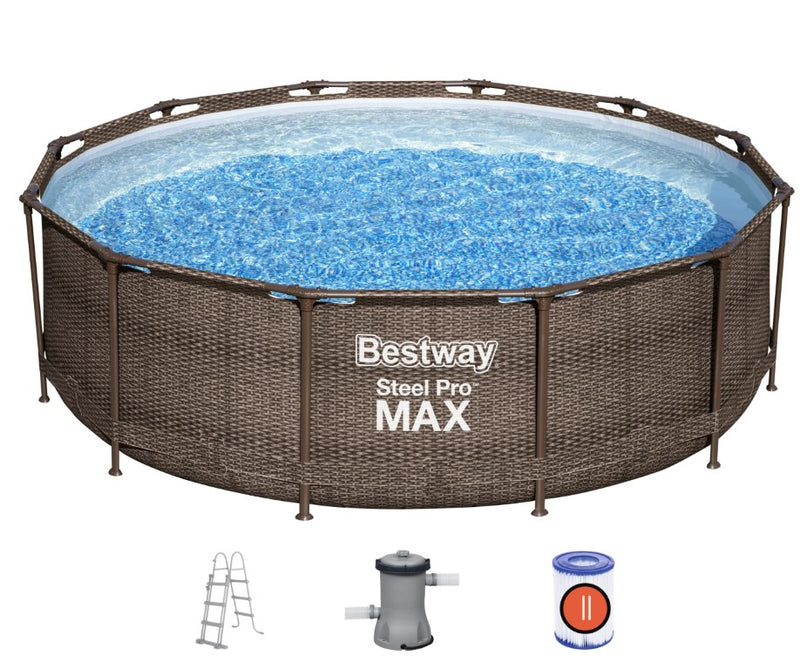 Se Bestway Steel Pro MAX Frame Pool 366x100cm m/pumpe,stige ✔ Kæmpe udvalg i  Bestway ✔ Hurtig levering: 1 - 2 Hverdage samt billig fragt - Varenummer: MMA-17856709 og barcode / Ean: &