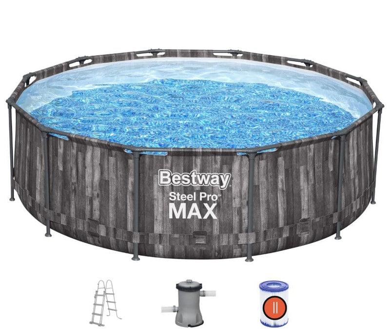 Se Bestway Steel Pro MAX Frame Pool 366x100cm m/pumpe,stige ✔ Kæmpe udvalg i  Bestway ✔ Hurtig levering: 1 - 2 Hverdage samt billig fragt - Varenummer: MMA-17856141 og barcode / Ean: &