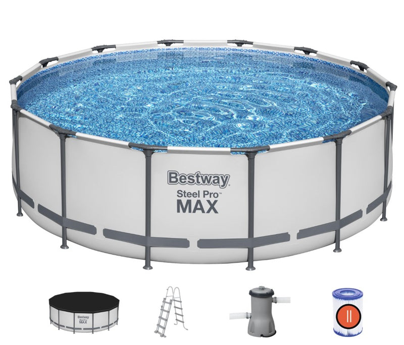 Se Bestway Steel Pro MAX Frame Pool 427 x 122 cm  m/pumpe, stige m.v. ✔ Kæmpe udvalg i  Bestway ✔ Hurtig levering: 1 - 2 Hverdage samt billig fragt - Varenummer: MMA-17856120 og barcode / Ean: &