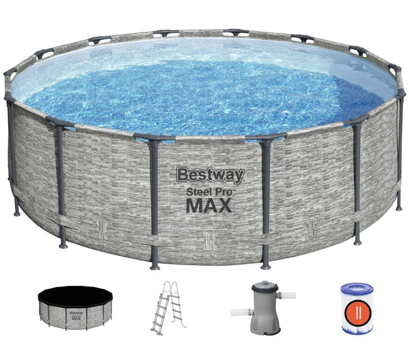 Se Bestway Steel Pro Max Frame Pool 427 x 122 cm m/pumpe, stige - Ny Model ❤ Kæmpe udvalg i Bestway ❤ Hurtig levering: 1 - 2 Hverdage samt billig fragt - Varenummer: MMA-17856190 og barcode / Ean: &