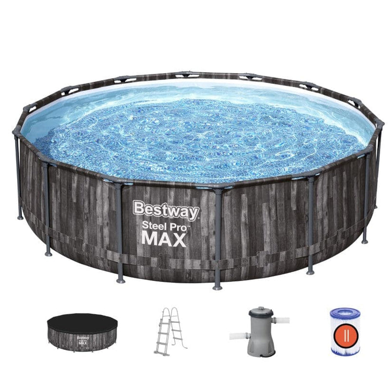 Se Bestway Steel Pro MAX Frame Pool 427 x 107cm m/pumpe,stige - Ny Model ✔ Kæmpe udvalg i  Bestway ✔ Hurtig levering: 1 - 2 Hverdage samt billig fragt - Varenummer: MMA-17856142 og barcode / Ean: &