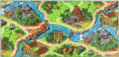 Se Bil Legetæppe ''Dino World''  95 x 200 cm ✔ Kæmpe udvalg i  Rebel Roads ✔ Hurtig levering: 1 - 2 Hverdage samt billig fragt - Varenummer: MMA-177185 og barcode / Ean: '5414956750028 på lager - Udsalg på Bil Trafik Gulvtæpper til Børn Spar op til 54% - Over 324 kendte brands på udsalg