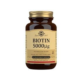 Stort online udvalg i Solgar Biotin 5000ug - 50 kps. ❤ Solgar ❤ Hurtig levering: 1 - 2 Hverdage og gratis fragt v/køb over 295 kr. GLS til pakkeshop ❤ Varenummer: HG-28818 og barcode / Ean: 033984003132 på lager - Kæmpe udvalg i Sundhed - Over 434 design mærker på udsalg