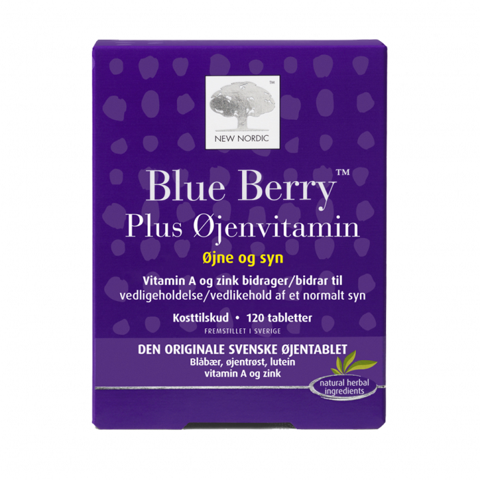 Stort online udvalg i New Nordic Blue Berry Plus Øjenvitamin 120 tabl. ❤ New Nordic ❤ Hurtig levering: 1 - 2 Hverdage og gratis fragt v/køb over 295 kr. GLS til pakkeshop ❤ Varenummer: HG-45742 og barcode / Ean: 5021807457427 på lager - Kæmpe udvalg i Sundhed - Over 454 design brands på udsalg