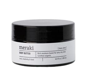 Stort online udvalg i Meraki Body butter, Linen dew 200 ml ❤ Meraki ❤ Hurtig levering: 1 - 2 Hverdage og gratis fragt v/køb over 295 kr. GLS til pakkeshop ❤ Varenummer: HG-50688 og barcode / Ean: 5707644777095 på lager - Kæmpe udvalg i Personlig pleje - Over 454 design mærker på udsalg