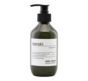 Stort online udvalg i Meraki Body lotion, Linen dew 275 ml ❤ Meraki ❤ Hurtig levering: 1 - 2 Hverdage og gratis fragt v/køb over 295 kr. GLS til pakkeshop ❤ Varenummer: HG-50677 og barcode / Ean: 5707644528260 på lager - Kæmpe udvalg i Personlig pleje - Over 454 design mærker på udsalg