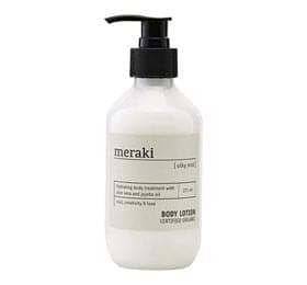 Stort online udvalg i Meraki Body lotion, Silky mist 275 ml ❤ Meraki ❤ Hurtig levering: 1 - 2 Hverdage og gratis fragt v/køb over 295 kr. GLS til pakkeshop ❤ Varenummer: HG-50678 og barcode / Ean: 5707644528277 på lager - Kæmpe udvalg i Personlig pleje - Over 454 design mærker på udsalg