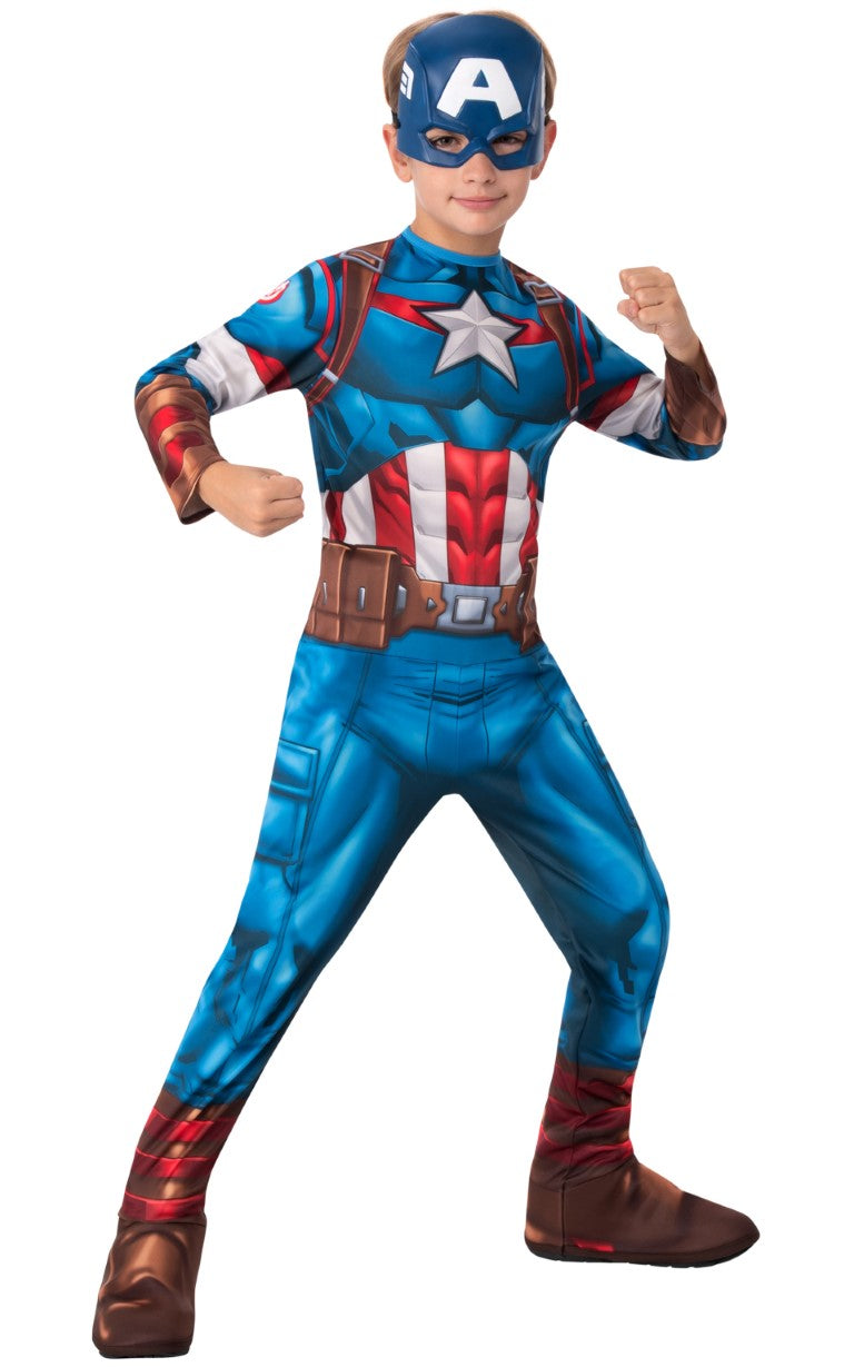 Se Captain America Classic Avengers børnekostume (3-9 år) ✔ Kæmpe udvalg i Rubie&