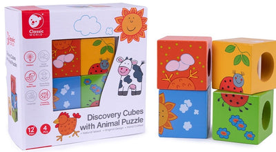 Se Classic World Discovery Cubes med dyrepuslespil (fra 12 M) ✔ Kæmpe udvalg i Classic World ✔ Hurtig levering: 1 - 2 Hverdage samt billig fragt - Varenummer: MMA-2293522 og barcode / Ean: '6927049000782 på lager - Udsalg på Puslespil fra 0 år Spar op til 52% - Over 454 kendte mærker på udsalg