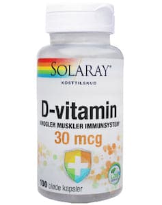 Stort online udvalg i Solaray D-Vitamin 30 mcg ❤ Solaray ❤ Hurtig levering: 1 - 2 Hverdage og gratis fragt v/køb over 295 kr. GLS til pakkeshop ❤ Varenummer: HG-7275 og barcode / Ean: 076280224283 på lager - Kæmpe udvalg i Sundhed - Over 434 design mærker på udsalg