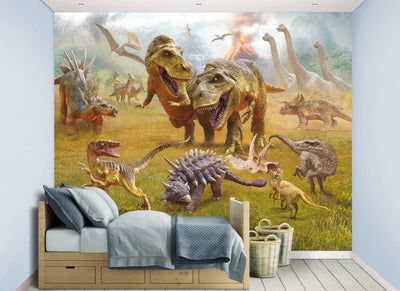 Se Dinosaur Kingdom tapet 243 x 305 cm ✔ Kæmpe udvalg i  Walltastic ✔ Hurtig levering: 1 - 2 Hverdage samt billig fragt - Varenummer: MMA-19846696 og barcode / Ean: '5060107046696 på lager - Udsalg på Tapet til børneværelset Spar op til 57% - Over 1347 kendte brands på udsalg