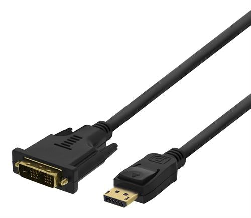 Se Displayport til DVI-D kabel - guldbelagte connectors - 2m ❤ Kæmpe udvalg i Deltaco ❤ Hurtig levering: 1 - 2 Hverdage samt billig fragt - Varenummer: CPD-DL77DP-2020 og barcode / Ean: &