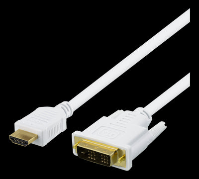 Se DVI - HDMI kabel - Guldbelagt - Fuld HD - Hvid - 3 m ❤ Stort online udvalg i Deltaco ❤ Hurtig levering: 1 - 2 Hverdage samt billig fragt ❤ Varenummer: CPD-DL77HDMI-113AD og barcode / Ean: på lager - Udsalg på Kabler & Adaptere/Billedkabler/HDMI kabler/HDMI til DVI kabler Spar op til 64% - Over 785 kendte brands på udsalg