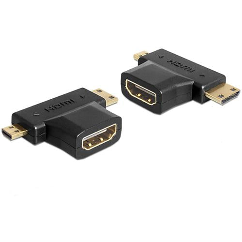 Se DeLOCK HDMI til mini HDMi & micro HDMI adapter - 4K, Ultra HD @ 30 Hz ❤ Kæmpe udvalg i Deltaco ❤ Hurtig levering: 1 - 2 Hverdage samt billig fragt - Varenummer: CPD-DL77HDMI-22F og barcode / Ean: &