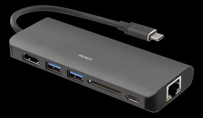 Se USB 3.1 - USB-C Dockingstation / Hub - 2x USB porte - 1xRJ45 - 1xUSB-C - 1 x HDMI - SD kortlæser - Sort ❤ Stort online udvalg i Deltaco ❤ Hurtig levering: 1 - 2 Hverdage samt billig fragt ❤ Varenummer: CPD-DL77USBC-1266 og barcode / Ean: på lager - Udsalg på pc / mac tilbehør Spar op til 65% - Over 857 kendte brands på udsalg