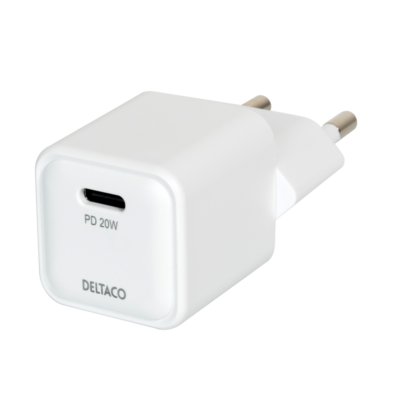 Se USB-C PD HURTIG oplader / adapter - 5 års garanti - 20W - Hvid ❤ Stort online udvalg i Deltaco ❤ Hurtig levering: 1 - 2 Hverdage samt billig fragt ❤ Varenummer: CPD-DL77USBC-AC150 og barcode / Ean: på lager - Udsalg på Mobil tilbehør Spar op til 54% - Over 857 kendte brands på udsalg