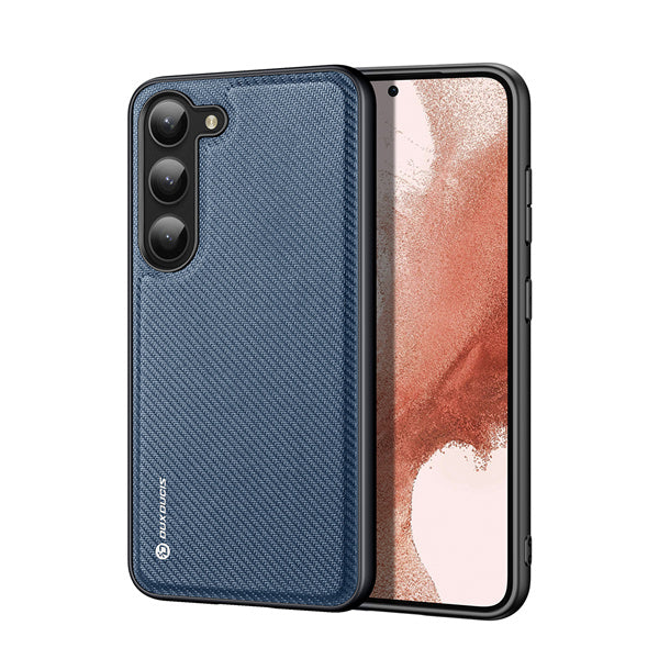 Se Samsung Galaxy S23 Plus 5G - DUX DUCIS Fino Hybrid cover - Tekstil Design - Blå ✔ Kæmpe udvalg i  DUX DUCIS ✔ Hurtig levering: 1 - 2 Hverdage samt billig fragt - Varenummer: CPD-DU30114709 og barcode / Ean: &