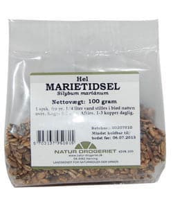 Stort online udvalg i Natur Drogeriet Marietidselfrø 100 g. ❤ Natur Drogeriet ❤ Hurtig levering: 1 - 2 Hverdage og gratis fragt v/køb over 295 kr. GLS til pakkeshop ❤ Varenummer: HG-12802 og barcode / Ean: 5703137950815 på lager - Kæmpe udvalg i Drikke - Over 454 design brands på udsalg