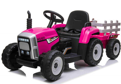 Se EL Traktor med anhænger Pink 12V m/2.4G, Lædersæde, Gummihjul ✔ Kæmpe udvalg i  Megaleg ✔ Hurtig levering: 1 - 2 Hverdage samt billig fragt - Varenummer: MMA-28101 og barcode / Ean: '5712548281012 på lager - Udsalg på Elbiler til Børn 12V (2 x motor) Spar op til 59% - Over 785 kendte brands på udsalg