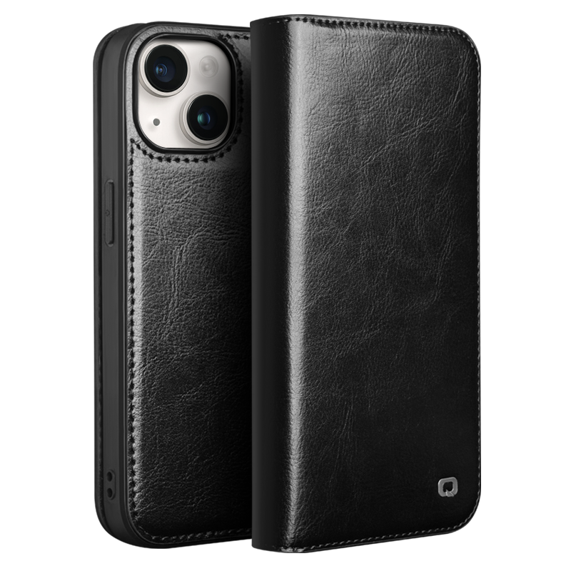 Se iPhone 15 Plus - QIALINO Classic ægte læder cover / pung - Sort ✔ Kæmpe udvalg i QIALINO ✔ Hurtig levering: 1 - 2 Hverdage samt billig fragt - Varenummer: CPD-QLI15/P004002 og barcode / Ean: &