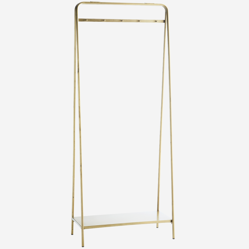 Se Madam Stoltz Clothes rack w/ shelf and hooks i Ant.brass ❤ Stort online udvalg i Madam Stoltz ❤ Hurtig levering: 1 - 2 Hverdage samt billig fragt ❤ Varenummer: BYH-2133182 og barcode / Ean: 2500453916616 på lager - Udsalg på Tøjstativer - Over 322 kendte brands på udsalg