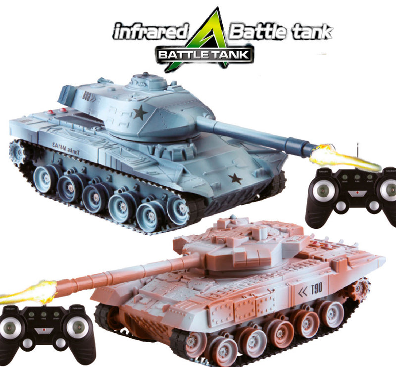 Se Fjernstyret Battle Tanks med IR Kampsystem Grå / Sand 27,5 cm (2 stk) ✔ Kæmpe udvalg i  HB Toys ✔ Hurtig levering: 1 - 2 Hverdage samt billig fragt - Varenummer: MMA-146552 og barcode / Ean: &