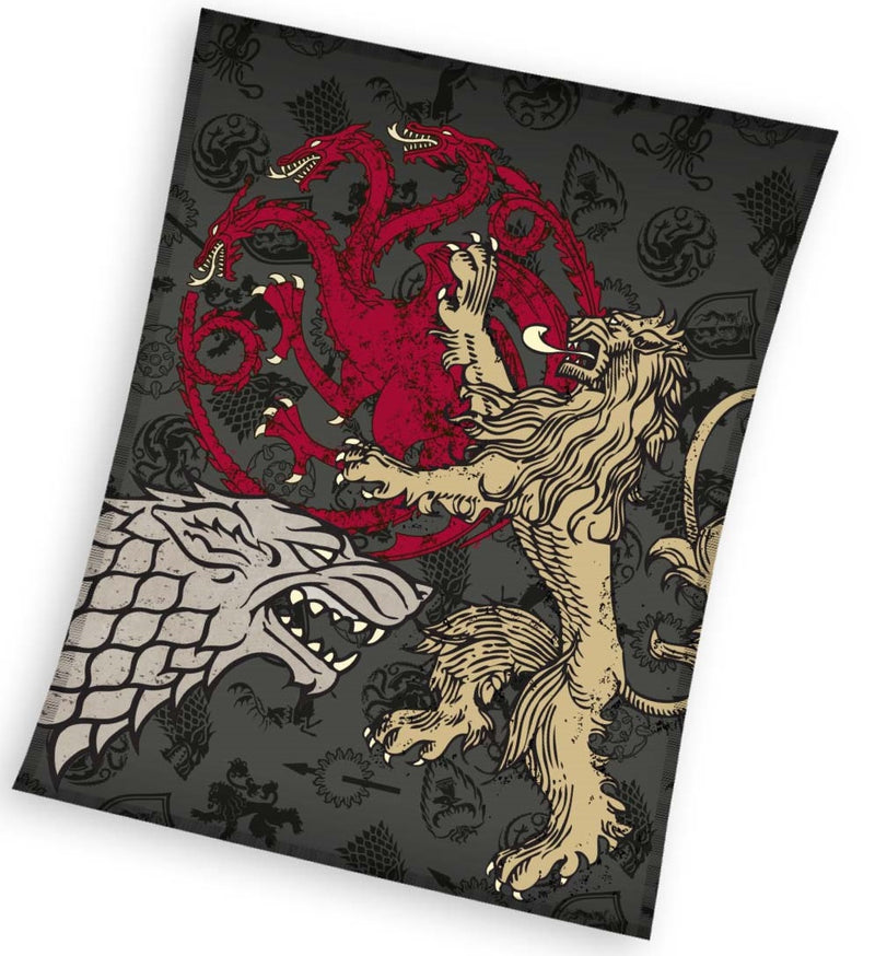 Se Game of Thrones Coral Fleece tæppe - 150 x 200 cm ✔ Kæmpe udvalg i Mmaction ✔ Hurtig levering: 1 - 2 Hverdage samt billig fragt - Varenummer: MMA-2040297 og barcode / Ean: &