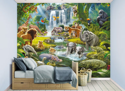 Se Jungle Eventyr tapet 243 x 305 cm ✔ Kæmpe udvalg i  Walltastic ✔ Hurtig levering: 1 - 2 Hverdage samt billig fragt - Varenummer: MMA-19846481 og barcode / Ean: '5060107046481 på lager - Udsalg på Tapet til børneværelset Spar op til 58% - Over 1347 kendte brands på udsalg