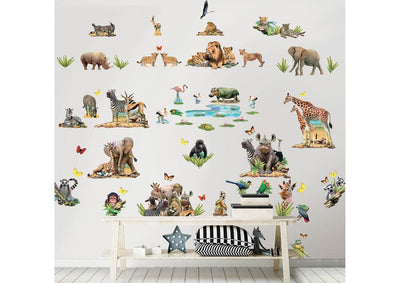 Se Jungle Safari Wallstickers ✔ Kæmpe udvalg i  Walltastic ✔ Hurtig levering: 1 - 2 Hverdage samt billig fragt - Varenummer: MMA-198145439 og barcode / Ean: '50601070145439 på lager - Udsalg på Wallstickers til børneværelset Spar op til 65% - Over 1347 kendte brands på udsalg