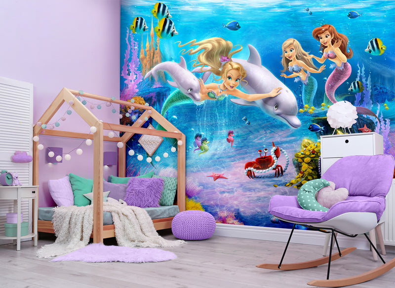 Se Magical Mermaids tapet 243 x 305 cm ✔ Kæmpe udvalg i  Walltastic ✔ Hurtig levering: 1 - 2 Hverdage samt billig fragt - Varenummer: MMA-19847020 og barcode / Ean: &