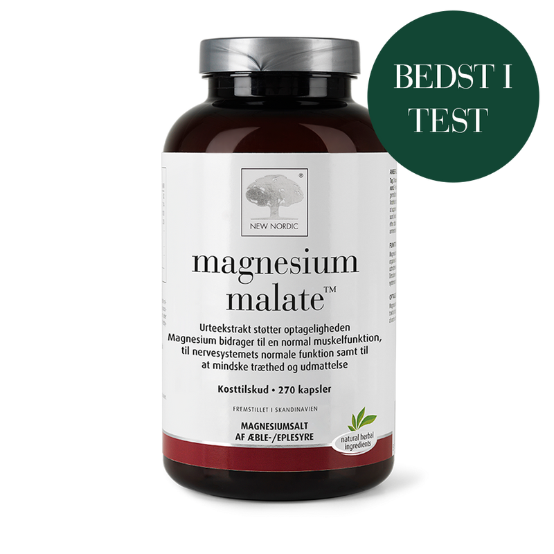 Stort online udvalg i New Nordic Magnesium Malate 270 kapsler ❤ New Nordic ❤ Hurtig levering: 1 - 2 Hverdage og gratis fragt v/køb over 295 kr. GLS til pakkeshop ❤ Varenummer: HG-45032 og barcode / Ean: 5021807450329 på lager - Kæmpe udvalg i Sundhed - Over 454 design brands på udsalg