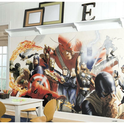 Se MARVEL ALEX ROSS Tapet 320 x 183 cm ✔ Kæmpe udvalg i  Roommates ✔ Hurtig levering: 1 - 2 Hverdage samt billig fragt - Varenummer: MMA-216122 og barcode / Ean: '034878243764 på lager - Udsalg på Tapet til børneværelset Spar op til 58% - Over 324 kendte brands på udsalg