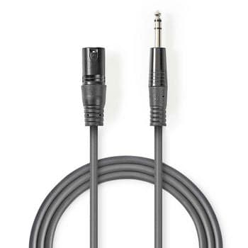 Se XLR Stereokabel - XLR 3 Pin han - 6.35 mm han - 5 m ❤ Kæmpe udvalg i Nedis ❤ Hurtig levering: 1 - 2 Hverdage samt billig fragt - Varenummer: CPD-NE55COTH15100GY50 og barcode / Ean: '5412810295746 på lager - Udsalg på Kabler & Adaptere/Lydkabler/XLR kabler/XLR han til Jack kabler Spar op til 54% - Over 424 kendte brands på udsalg