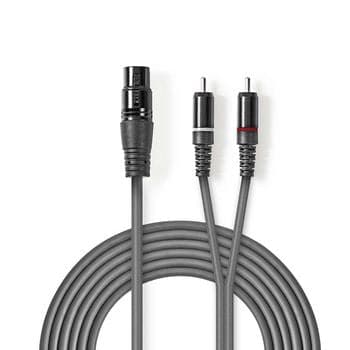 Se XLR Stereokabel XLR 3 pin hun - 2 x RCA han - 1.5 m ❤ Kæmpe udvalg i Nedis ❤ Hurtig levering: 1 - 2 Hverdage samt billig fragt - Varenummer: CPD-NE55COTH15220GY15 og barcode / Ean: '5412810295807 på lager - Udsalg på Kabler & Adaptere/Lydkabler/Phono/RCA kabel & adapter/Phono til XLR Spar op til 51% - Over 350 kendte brands på udsalg