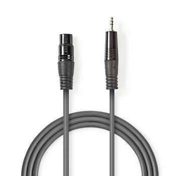 Se XLR Stereokabel - XLR 3 Pin han - 3.5 mm han - 1.5 m ❤ Kæmpe udvalg i Nedis ❤ Hurtig levering: 1 - 2 Hverdage samt billig fragt - Varenummer: CPD-NE55COTH15300GY15 og barcode / Ean: '5412810295821 på lager - Udsalg på Kabler & Adaptere/Lydkabler/Mini Jack kabler/Minijack til XLR kabel Spar op til 54% - Over 400 kendte brands på udsalg