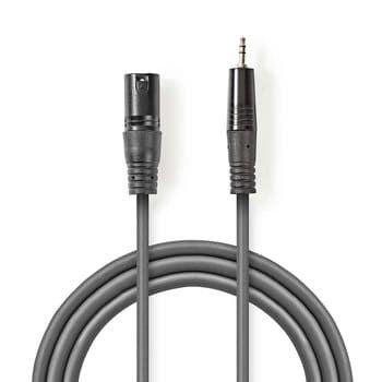 Se XLR Stereokabel - XLR 3 Pin han - 3.5 mm han - 3 m ❤ Kæmpe udvalg i Nedis ❤ Hurtig levering: 1 - 2 Hverdage samt billig fragt - Varenummer: CPD-NE55COTH15300GY30 og barcode / Ean: &