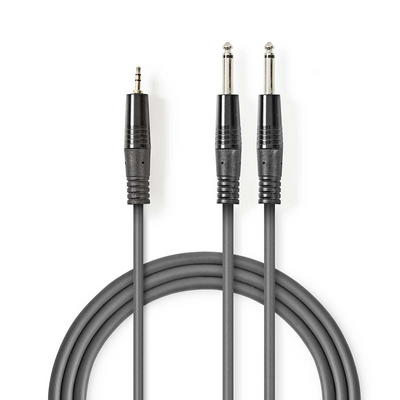 Se Jack Stereo kabel - 2 x 6.35mm Jack til 3.5mm minijack - 1.5m ❤ Kæmpe udvalg i Nedis ❤ Hurtig levering: 1 - 2 Hverdage samt billig fragt - Varenummer: CPD-NE55COTH23200GY15 og barcode / Ean: '5412810295272 på lager - Udsalg på Kabler & Adaptere/Lydkabler/Jack 6.35mm kabler/Jack til Minijack 3.5mm Spar op til 53% - Over 434 design brands på udsalg