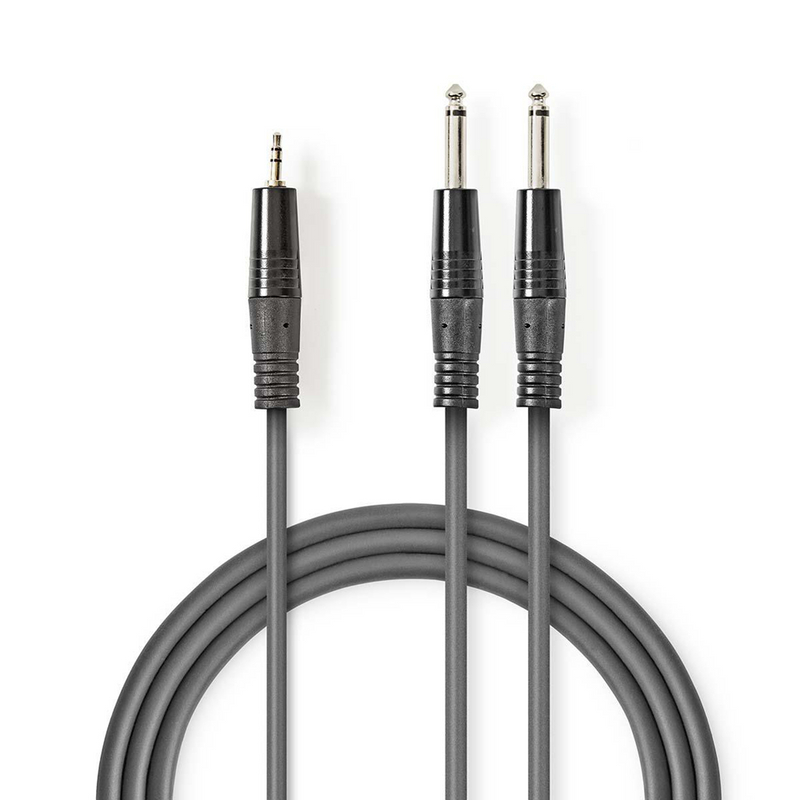 Se Jack Stereo kabel - 2 x 6.35mm Jack til 3.5mm minijack - 1.5m ❤ Kæmpe udvalg i Nedis ❤ Hurtig levering: 1 - 2 Hverdage samt billig fragt - Varenummer: CPD-NE55COTH23200GY15 og barcode / Ean: &