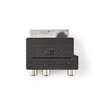 Se SCART-adapter SCART Han / 3x RCA Hun + S-VIDEO Hun ❤ Kæmpe udvalg i Nedis ❤ Hurtig levering: 1 - 2 Hverdage samt billig fragt - Varenummer: CPD-NE55CVGP31902BK og barcode / Ean: &