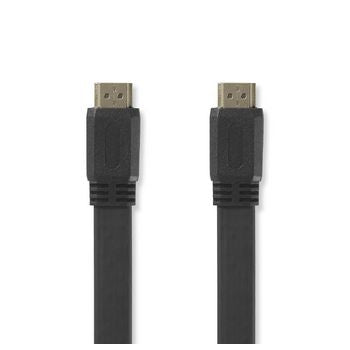 Se High Speed fladt 2.0 HDMI kabel med Ethernet - 4K@30Hz - 5 m ❤ Kæmpe udvalg i Nedis ❤ Hurtig levering: 1 - 2 Hverdage samt billig fragt - Varenummer: CPD-NE55CVGP34100BK50 og barcode / Ean: &