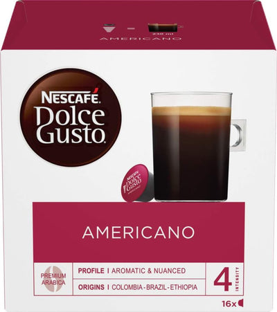 Se NESCAFÃÂ® Dolce GustoÂ® Americano kaffekapsler 12461555 ❤ Stort online udvalg i Nescafe Dolce Gusto ❤ Hurtig levering: 1 - 2 Hverdage samt billig fragt ❤ Varenummer: ELG-295870 og barcode / Ean: 7613287162663 på lager - Udsalg på Kaffetilbehør - Over 434 design mærker på udsalg