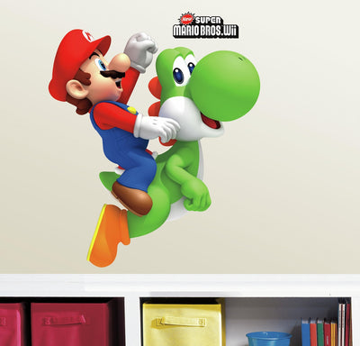 Se Nintendo Super Mario Bros med Yoshi og Mario  Wallstickers ✔ Kæmpe udvalg i  Roommates ✔ Hurtig levering: 1 - 2 Hverdage samt billig fragt - Varenummer: MMA-216108 og barcode / Ean: '895221006906 på lager - Udsalg på Wallstickers til børneværelset Spar op til 61% - Over 1247 kendte brands på udsalg