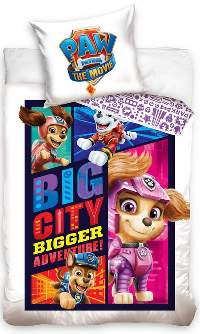 Se Paw Patrol The Movie Sengetøj 150 x 210 cm - 100 procent bomuld ✔ Kæmpe udvalg i Mmaction ✔ Hurtig levering: 1 - 2 Hverdage samt billig fragt - Varenummer: MMA-2040333 og barcode / Ean: '5902689499487 på lager - Udsalg på Sengetøj 150 x 210 cm Spar op til 54% - Over 454 kendte mærker på udsalg