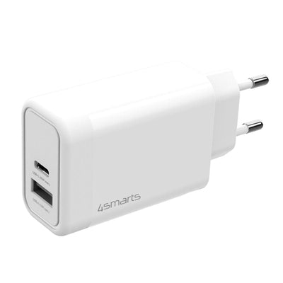 Se iPhone 15 Pro Max / iPhone 15 Pro Dual USB HURTIG oplader / adapter - 1 x USB-A port / 1 x USB-C port - 45W / 3A ❤ Kæmpe udvalg i 4smarts ❤ Hurtig levering: 1 - 2 Hverdage samt billig fragt - Varenummer: CPD-SM77456387-2 og barcode / Ean: '4252011900794 på lager - Udsalg på Mobil tilbehør Spar op til 53% - Over 434 design mærker på udsalg