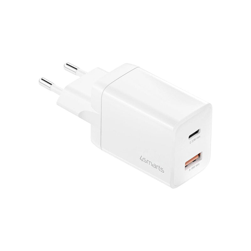 Se Dual USB HURTIG oplader / adapter - 1 x USB-A 18W / 1 x USB-C 30W ❤ Kæmpe udvalg i 4smarts ❤ Hurtig levering: 1 - 2 Hverdage samt billig fragt - Varenummer: CPD-SM77540361 og barcode / Ean: &