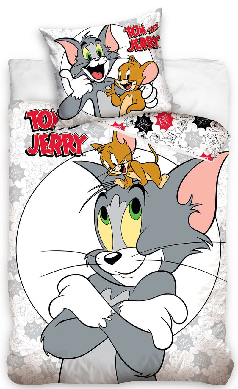 Se Tom og Jerry Sengetøj 150 x 210 cm - 100 procent bomuld ✔ Kæmpe udvalg i Mmaction ✔ Hurtig levering: 1 - 2 Hverdage samt billig fragt - Varenummer: MMA-2040337 og barcode / Ean: &