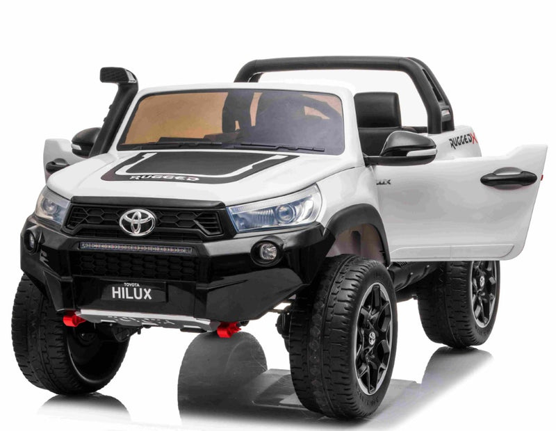 Se Toyota Hilux 24v ELBil m/2x24V 240W motor + Lædersæde + Gummihjul, Hvid ❤ Kæmpe udvalg i Megaleg ❤ Hurtig levering: 1 - 2 Hverdage samt billig fragt - Varenummer: MMA-28119 og barcode / Ean: &