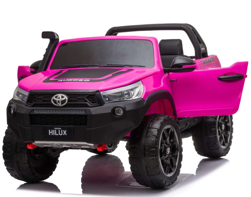 Se Toyota Hilux 24v ELBil m/2x24V 240W motor + Lædersæde + Gummihjul, Pink ❤ Kæmpe udvalg i Megaleg ❤ Hurtig levering: 1 - 2 Hverdage samt billig fragt - Varenummer: MMA-28117 og barcode / Ean: &