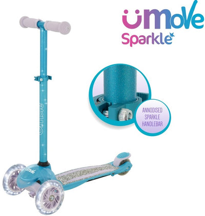 Se uMoVe Sparkle Mini Flex LED Løbehjul, Teal ✔ Kæmpe udvalg i  MV Sports ✔ Hurtig levering: 1 - 2 Hverdage samt billig fragt - Varenummer: MMA-17604229 og barcode / Ean: '5017915001560 på lager - Udsalg på Trehjulet Løbehjul Spar op til 53% - Over 785 kendte brands på udsalg