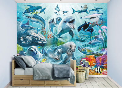 Se Under havet / Under the Sea tapet 243 x 305 cm ✔ Kæmpe udvalg i  Walltastic ✔ Hurtig levering: 1 - 2 Hverdage samt billig fragt - Varenummer: MMA-19846498 og barcode / Ean: '5060107046498 på lager - Udsalg på Tapet til børneværelset Spar op til 65% - Over 1347 kendte brands på udsalg